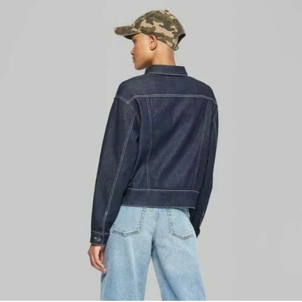 NWT Wild Fable szM dark rinse trucker jean jacket - Picture 4 of 4